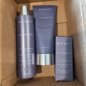 Monat IR clinical thickening shampoo, conditioner and serum